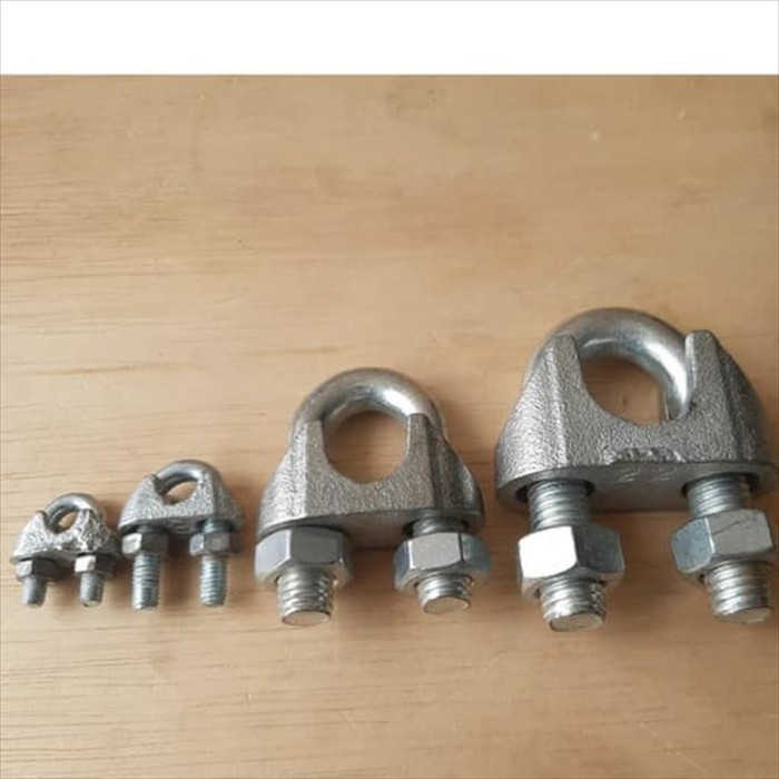 KUKU MACAN CLAMP KLEM TALI KAWAT BAJA KABEL SELING SLING 10 MM 3/8" HB8