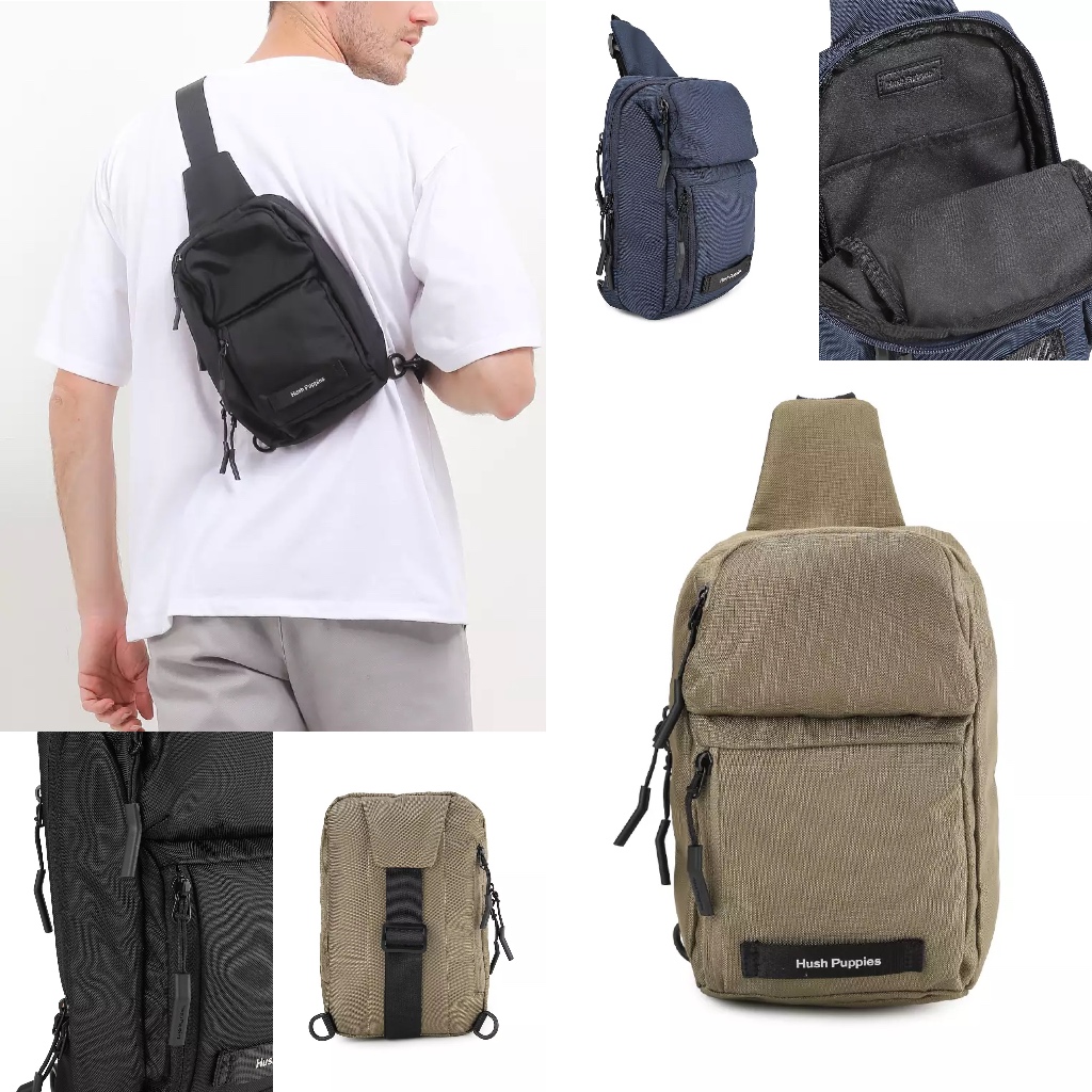 Hush Puppies Zayn Chest Bag Original (Tas Pria ss)