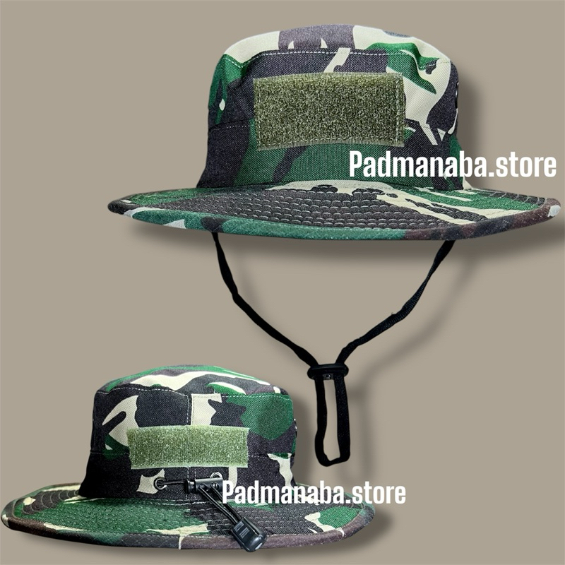 TOPI RIMBA KAWAT TNI LORENG MALVINAS/ VELBET WOL RIPSTOK PANCA PREMIUM  TOPI RIMBA KAWAT VELBET WOL 