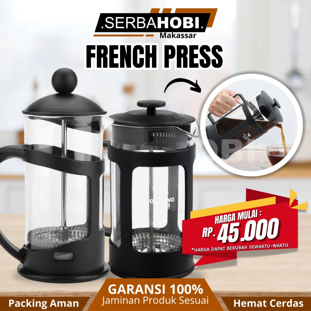 Alat Pembuat Kopi Manual French Press / Gelas Buat Teh Dan Kopi Press