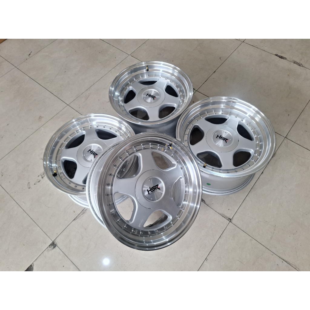 Velg Mobil Bekas Racing Hsr Perugia Ring 16 Lubang 4 + Ban 195 50 R16