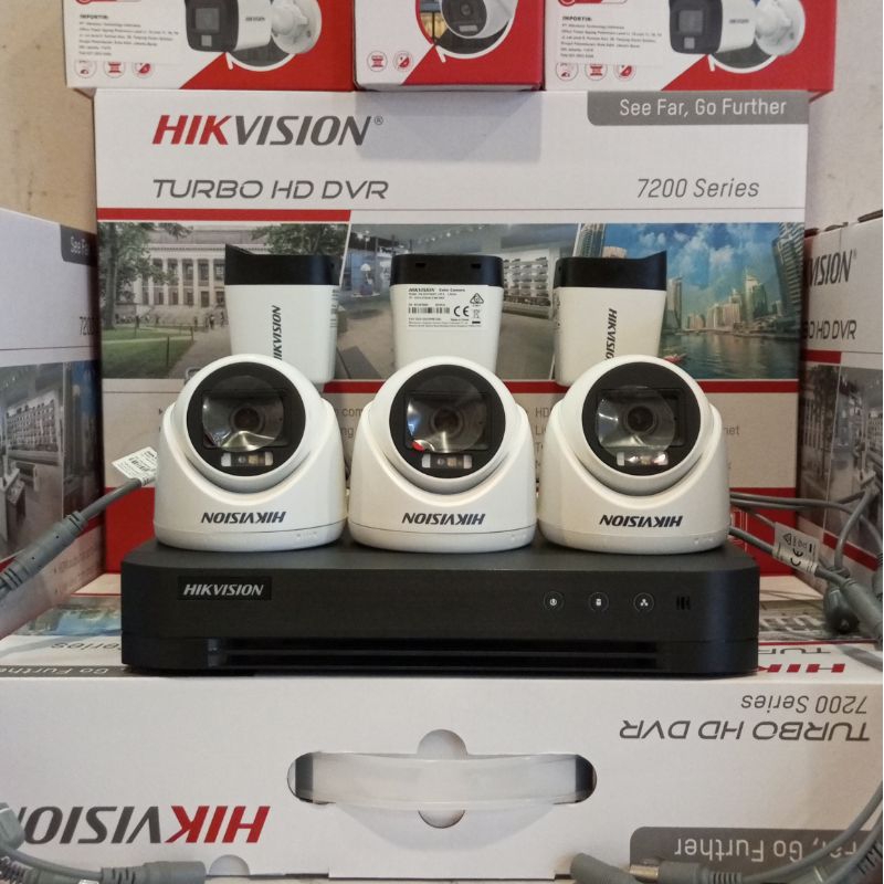PAKET CCTV HIKVISION 8CH DVR 5MP 6 CAMERA 2MP + HARDISK 500GB - 4TB COMPLETE.