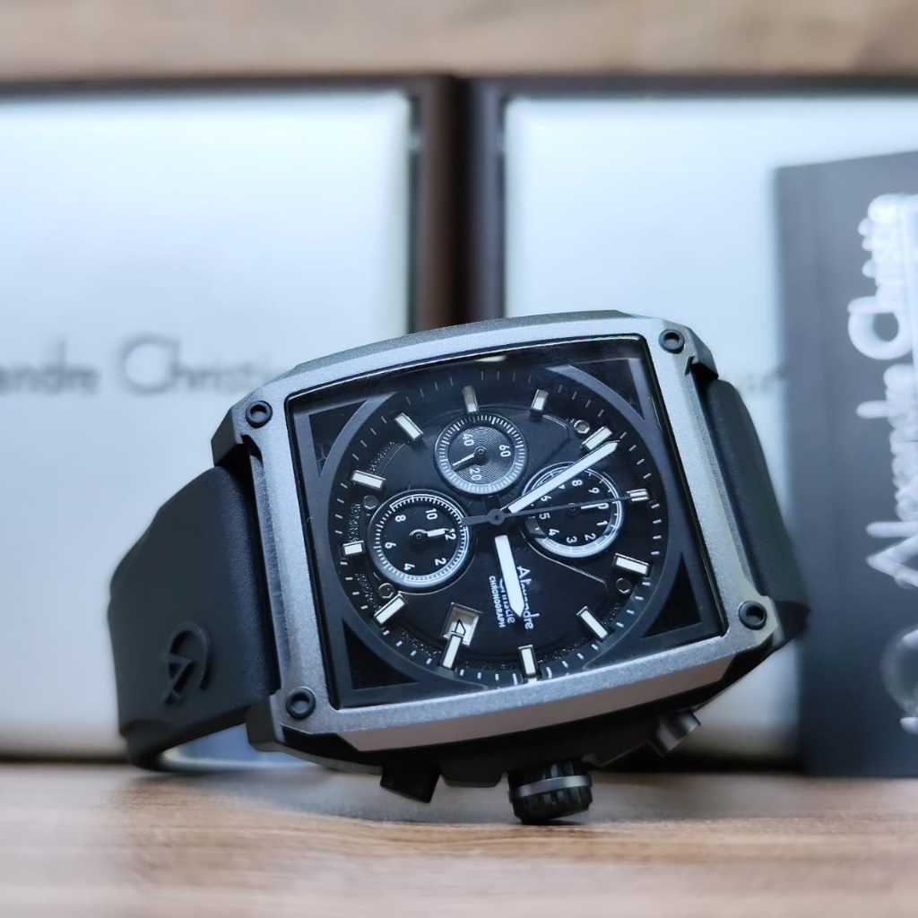 JAM TANGAN PRIA ALEXANDRE CHRISTIE 6614 MC RUBBER ORIGINAL