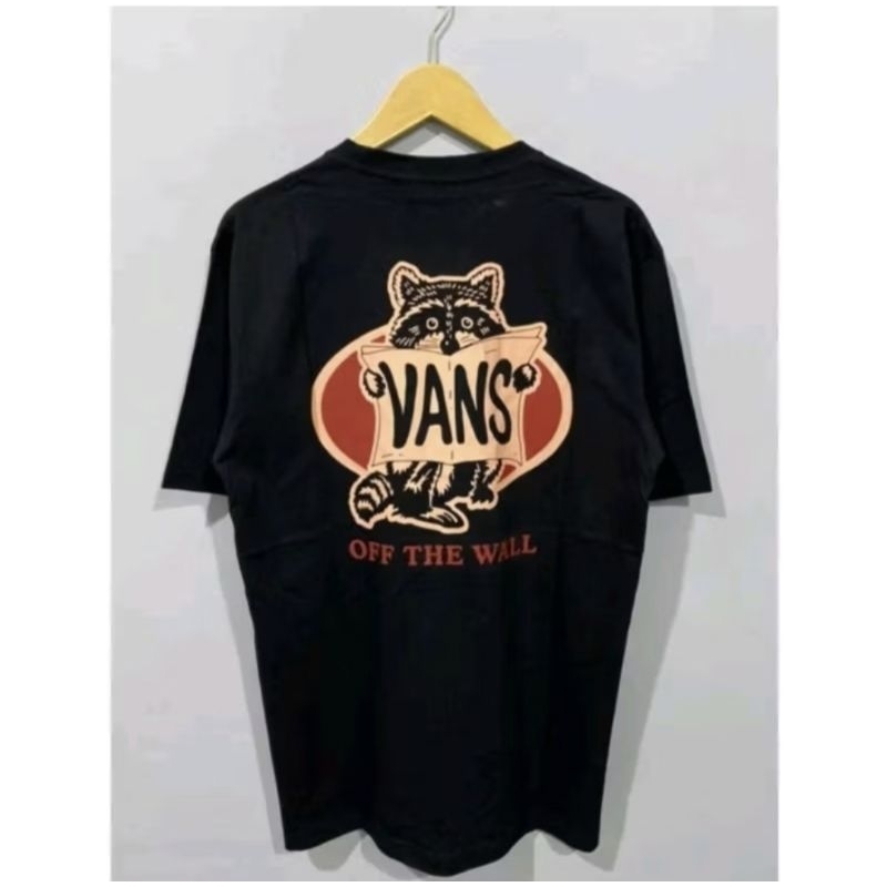 KAOS VANS OFF THE WALL BLACK T-SHIRT VANS SINCE 1966 BLACK UNISEX SIZE S-XXL