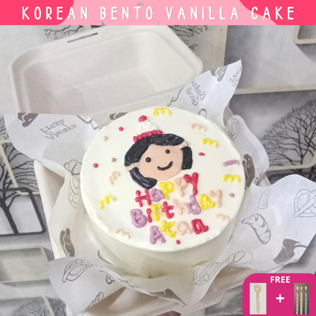 

DEB (bisa hari h & h-1) Korean Bento Cake / Birthday Cake / Vanilla / Kue Ultah