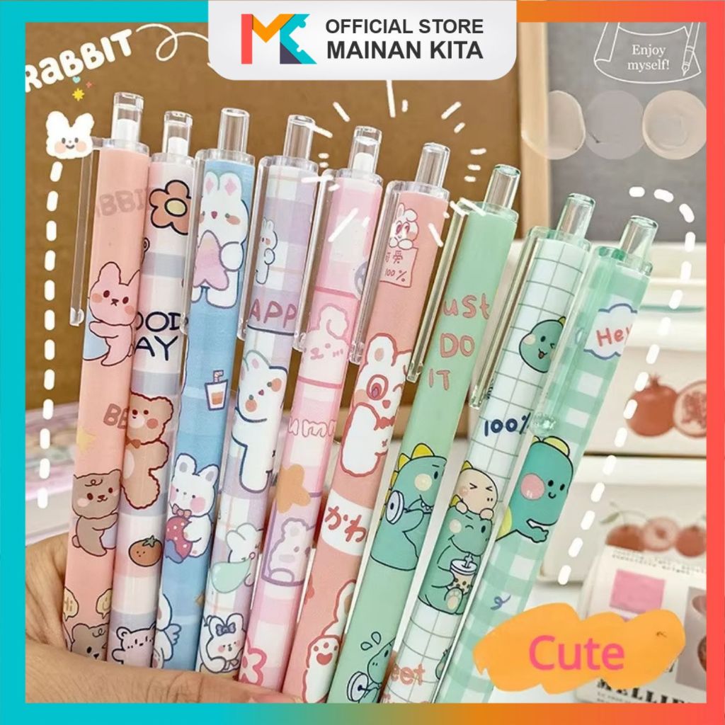 

MK624 Pulpen Gel Motif Cartoon Pulpen Pelajar Dan Kantor Pena Lucu Dapat di Hapus Tinta Hitam dan Biru