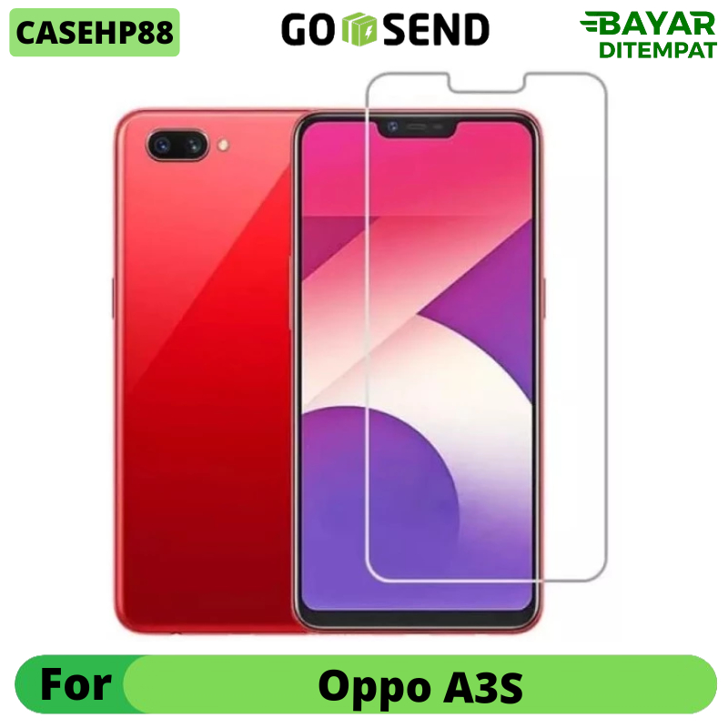 Anti Gores Kaca Oppo A3S Tempered Glass Clear Full Screen Pelindung Layar HP