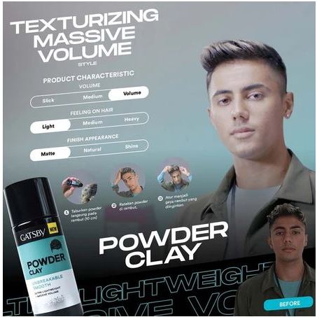 Gatsby Texturizing Clay Pengganti Gatsby Executive Sharpen Clay Gatsby Clay Powder Hair Styling II H