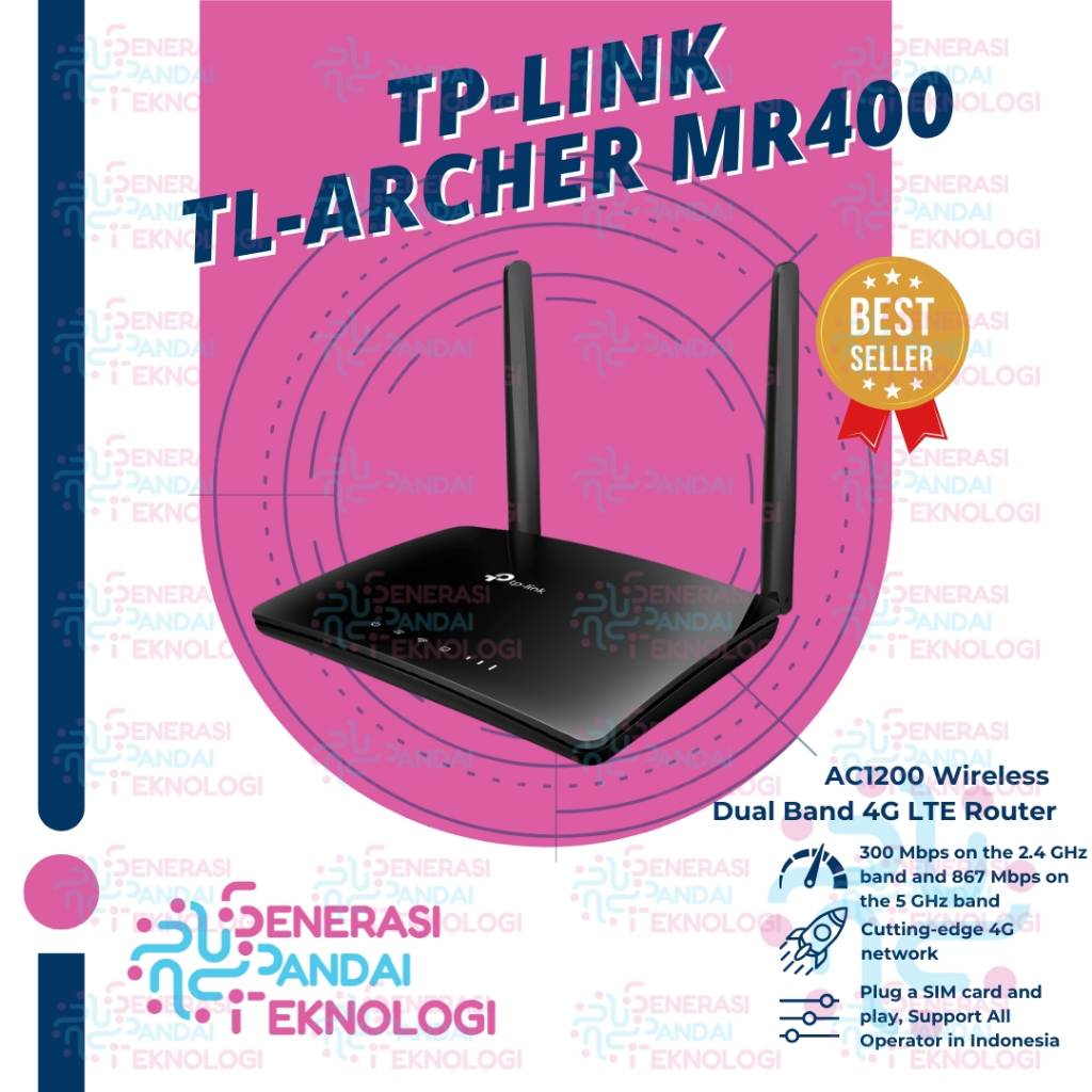 TP-LINK TL-ARCHER MR400 4G Modem Router AC1200 Wireless Dual Band Gigabit 4G LTE Router Direct Simca