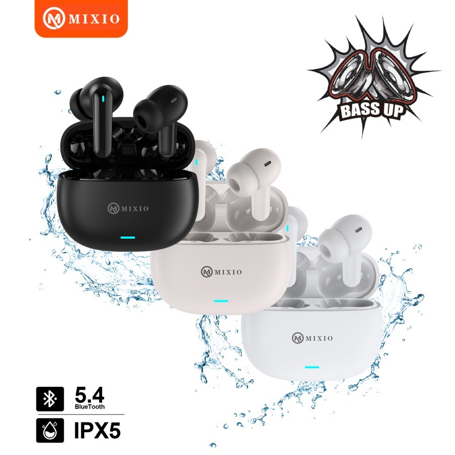 MIXIO TWS SUPER BASS WIRELESS BLUETOOTH EARPHONE TWS EARBUDS 5.4