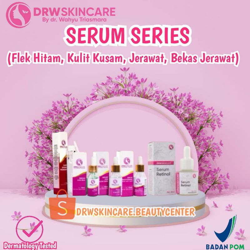 DRW SKINCARE SERUM GLOWING, FLEK HITAM MEMBANDEL, ACNE JERAWAT, BEKAS JERAWAT, KULIT KUSAM ASLI ORIG