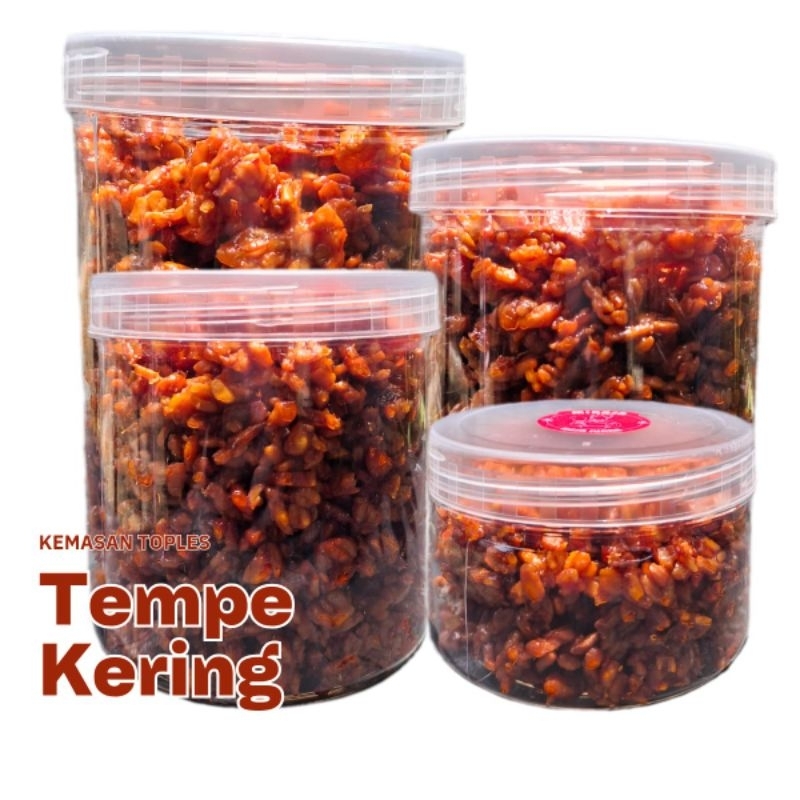 

Tempe Kering Kemasan Toples Manis Gurih Kriuk Enak