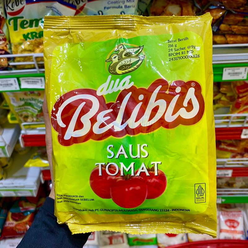 

Dua Belibis Saus Tomat 216gr Isi 24 Sachet