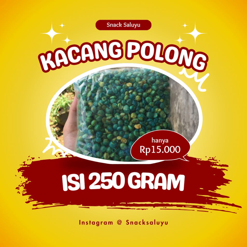 

Kacang Polong 250 gram Jajanan Ringan Sncak Cemilan Teman Makanan Ringan