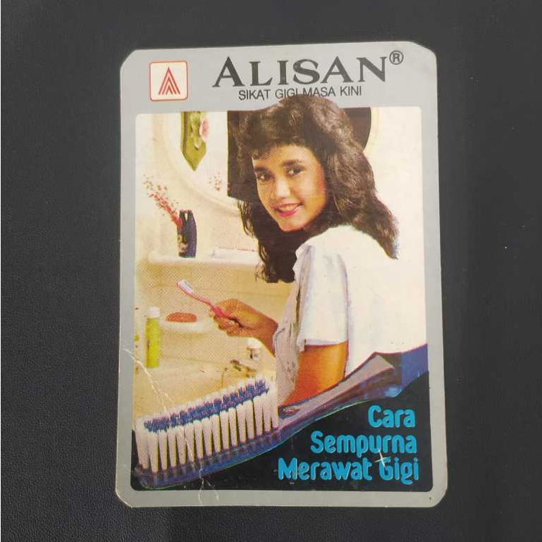 KALENDER SAKU LAWAS TAHUN 1992 IKLAN SIKAT GIGI ALISAN [ KOLEKSI KALENDER JADUL ORIGINAL ]