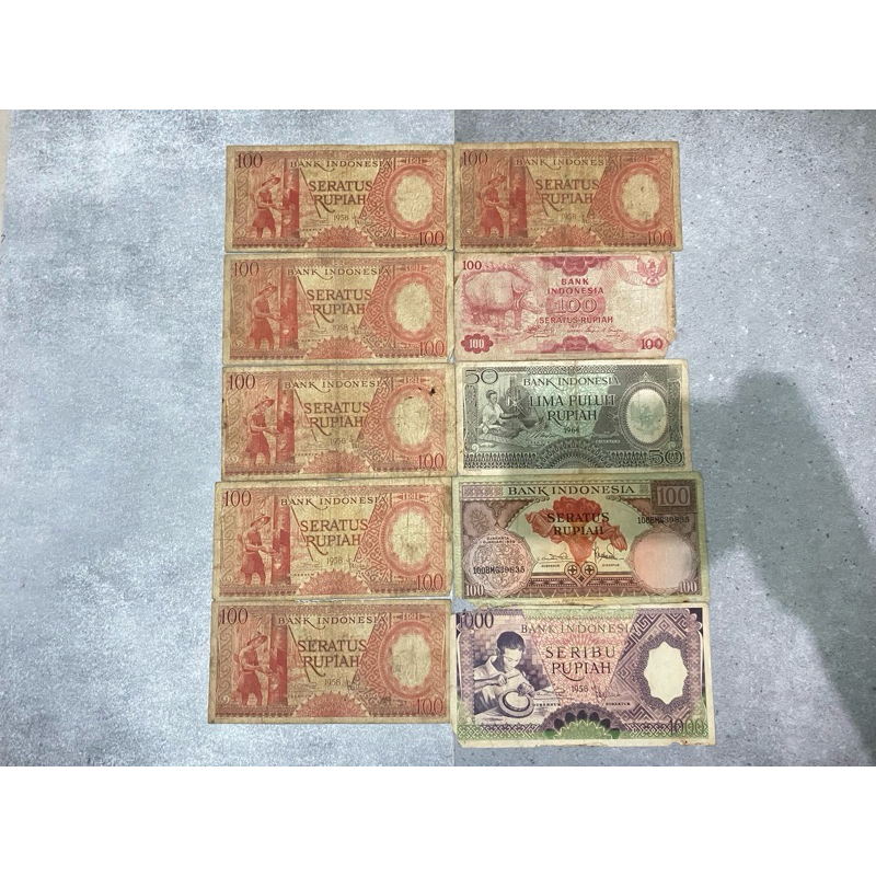 Uang Kuno Indonesia Tahun 1958-1977 | 10 Lembar Koleksi Langka