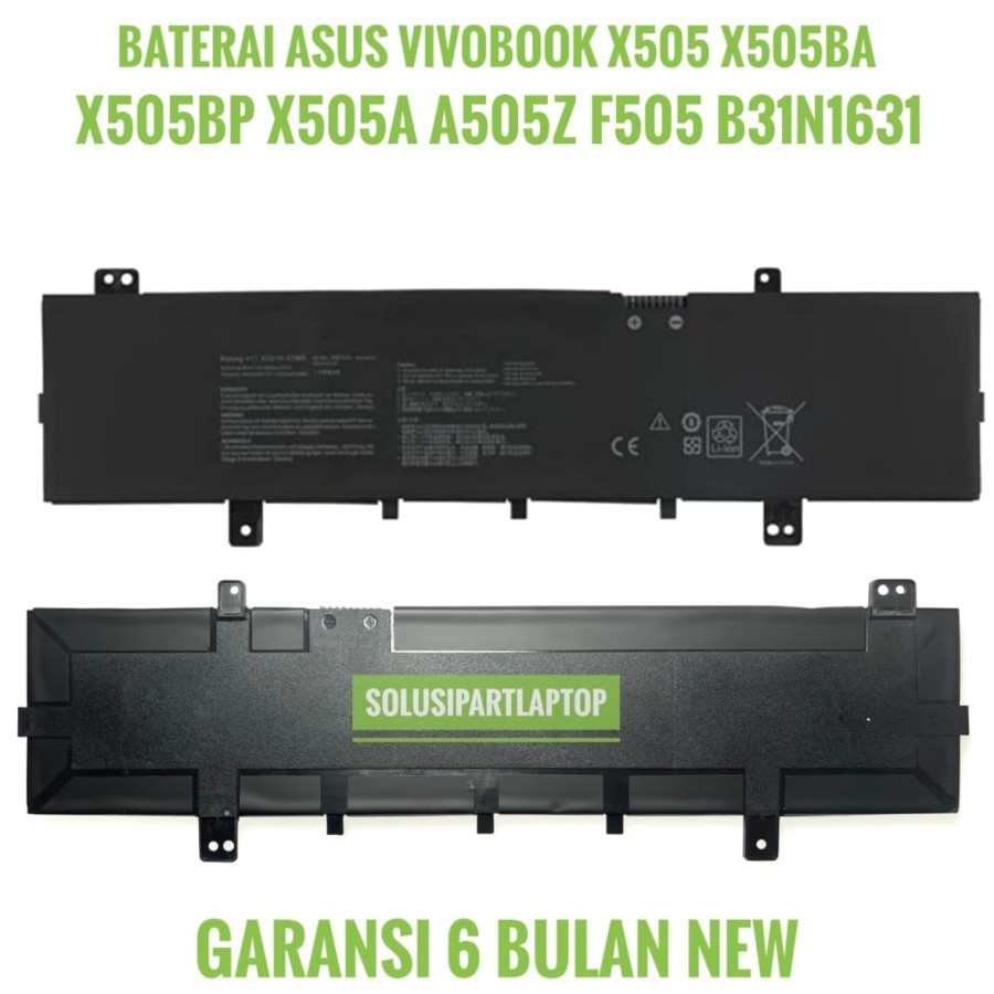 Baterai Asus X505 X505Z X505BA X505BP F505 F505ZA VivoBook 15 B31N1631