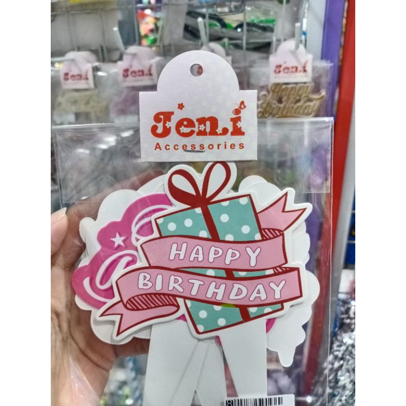 

❤️Jeni Accessories❤️ Topper kue HBD