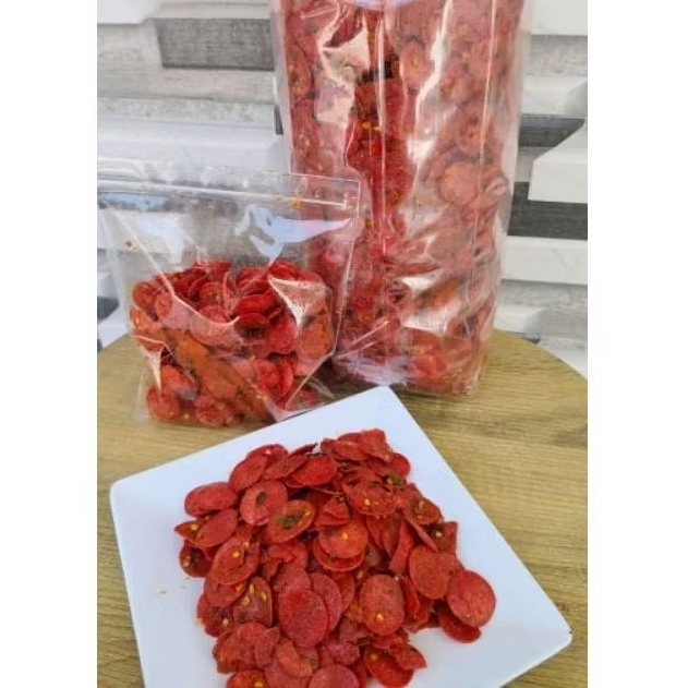 

sosis goreng pedas asin gurih extra daun jeruk