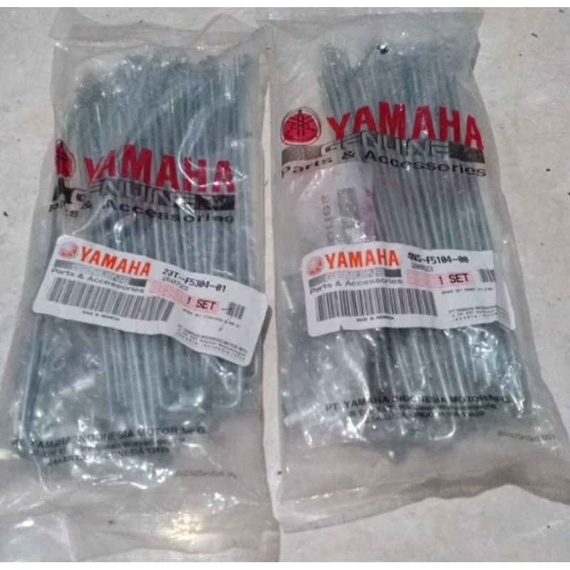 Ruji Jari Jari Velg Roda Depan Belakang 4NS 23T Spoke Set FIZR FIZ R Vega Jupiter Original YGP