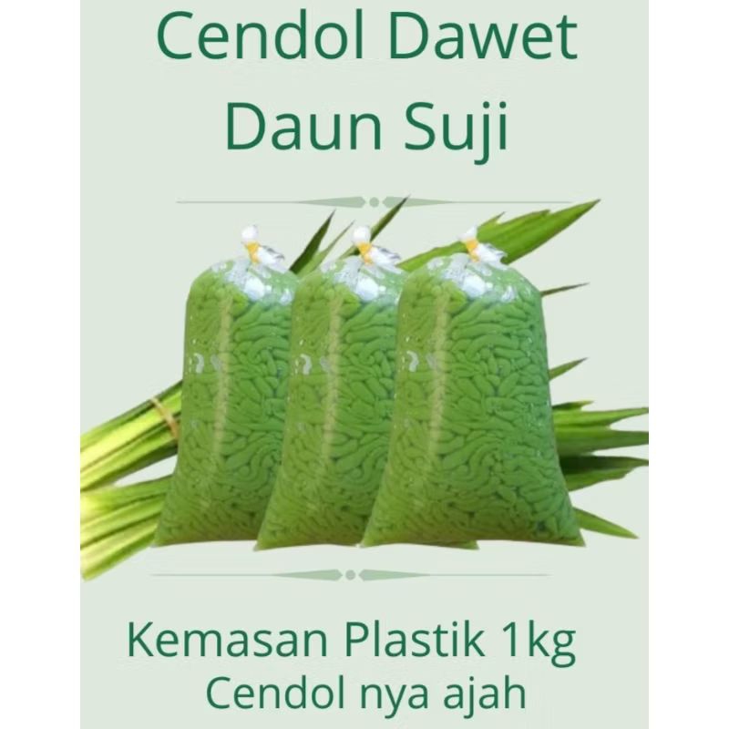 Cendol Dawet Daun Suji kemasan plastik 1kg