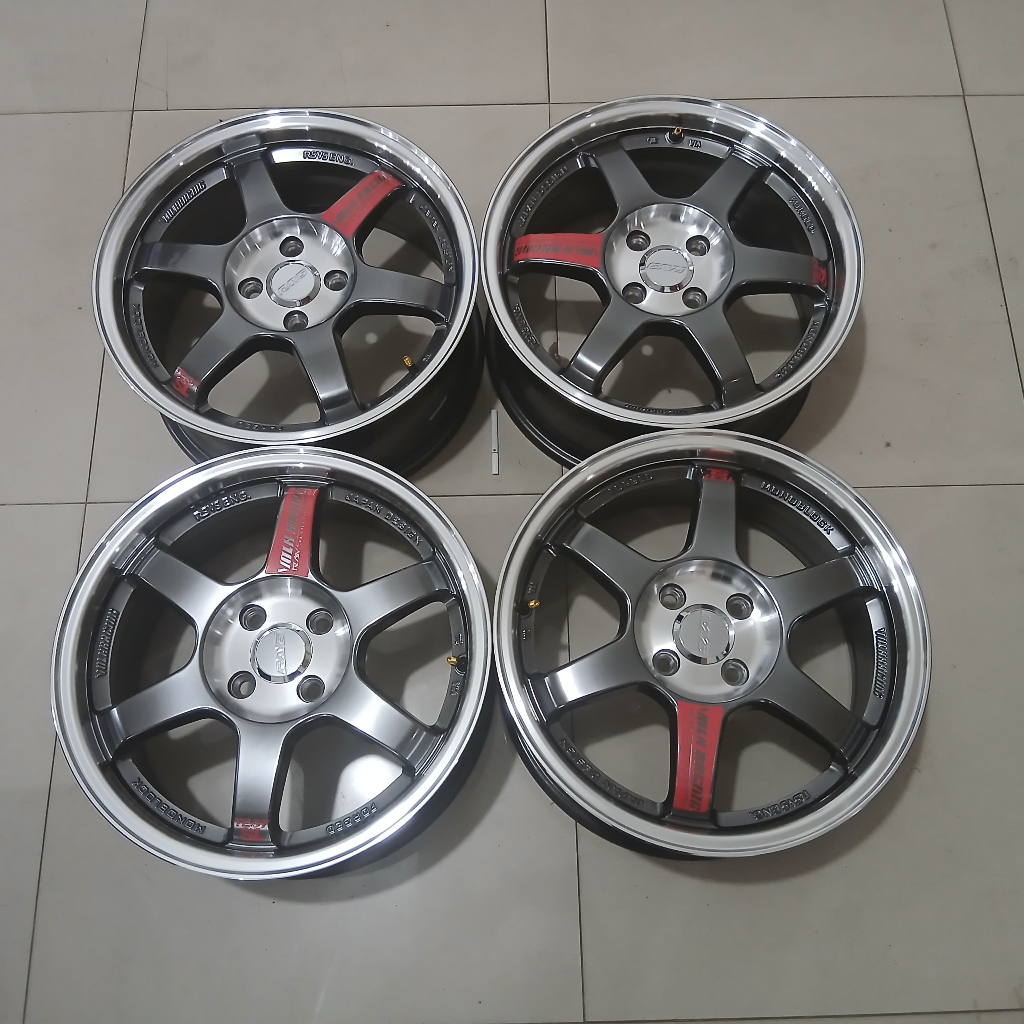 VELG MOBIL BEKAS RAYS RING 16 LEBAR 7 PCD 4X100 ET 40 UNTU MOBIL JAZZ YARIS MOBILO FREED DATSUN GO I
