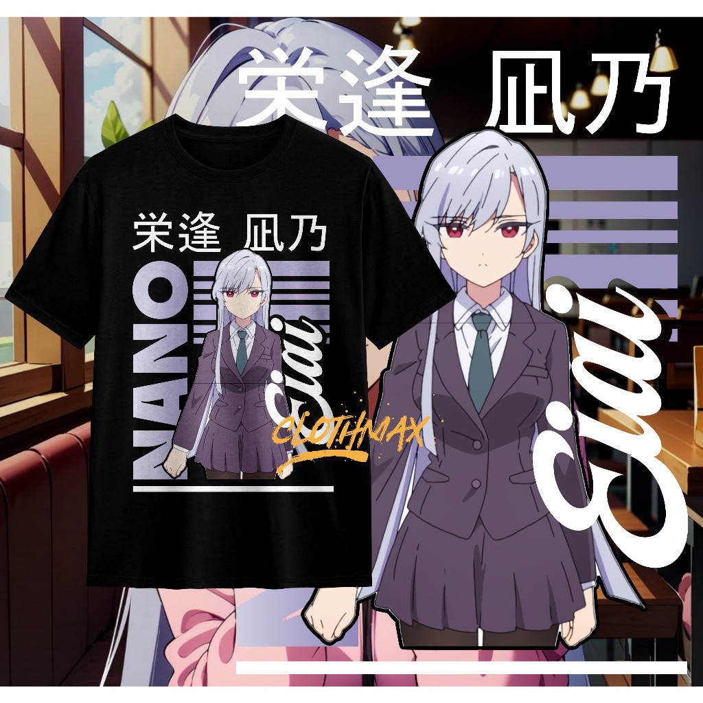 Kaos Tshirt Anime Baju Nano Eiai Kimi no Koto ga Daidaidaidaidaisuki na 100-nin no Kanojo The 100