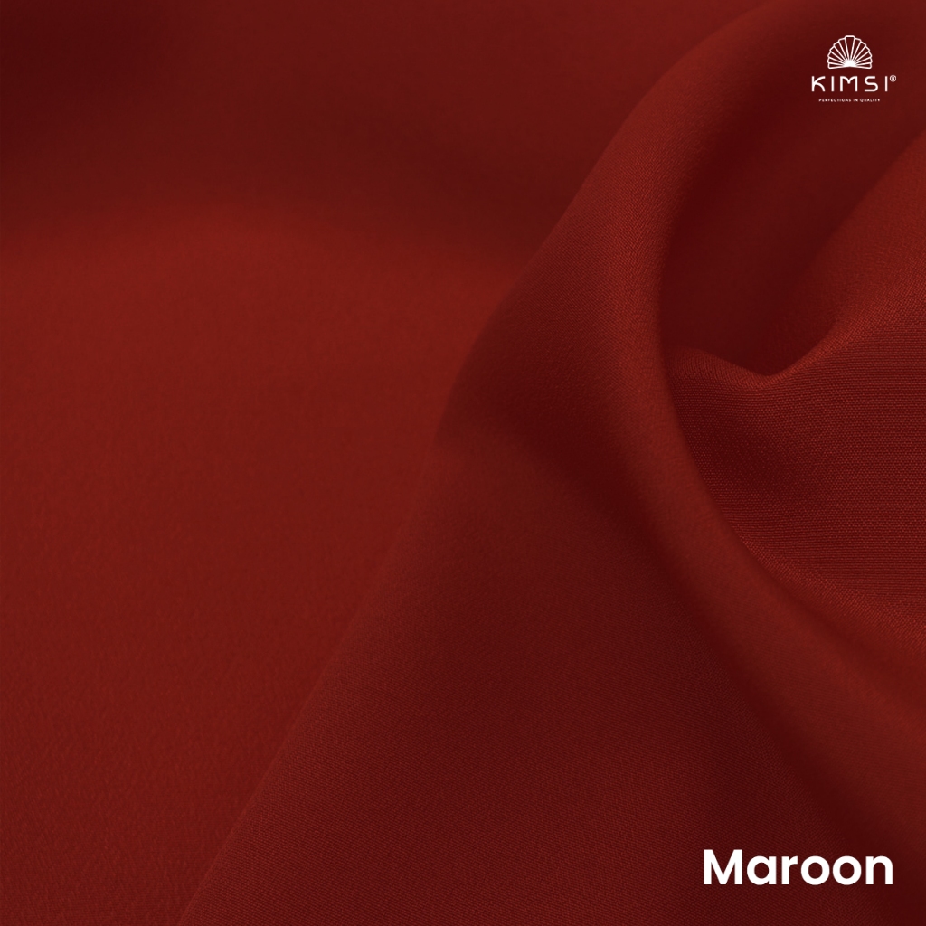 Bahan Kain Katun Polos / Kain Meteran / Kain Grosir Ecer Warna Maroon