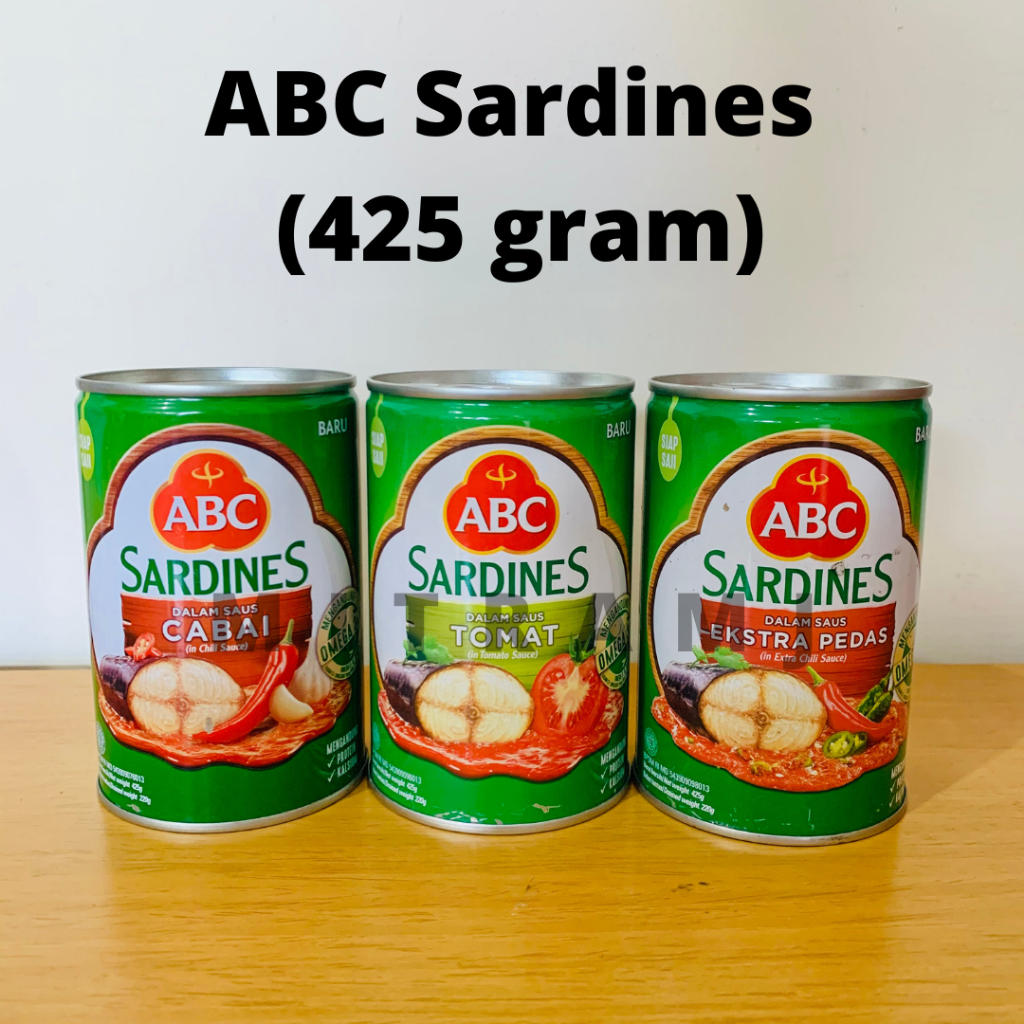

ABC SARDINES (425 GR)/MAKANAN KALENG/IKAN SARDE