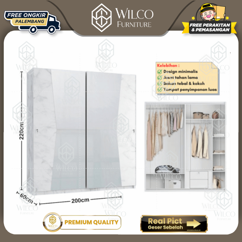 Lemari Pakaian SN Equity Marble LP 4D SL