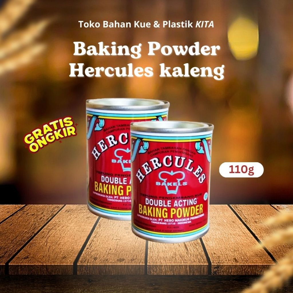 

Baking Powder Hercules Double Acting Kaleng (110 g)