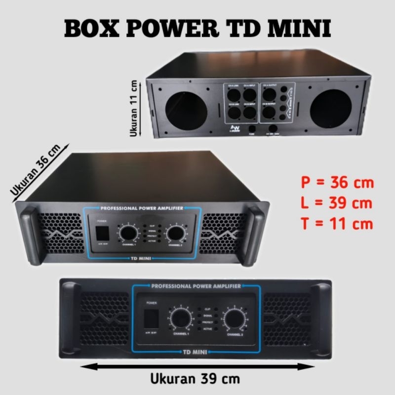 BOX POWER BOX AMPLIFIER CA 10 TD MINI BAHAN PLAT BESI TEBAL