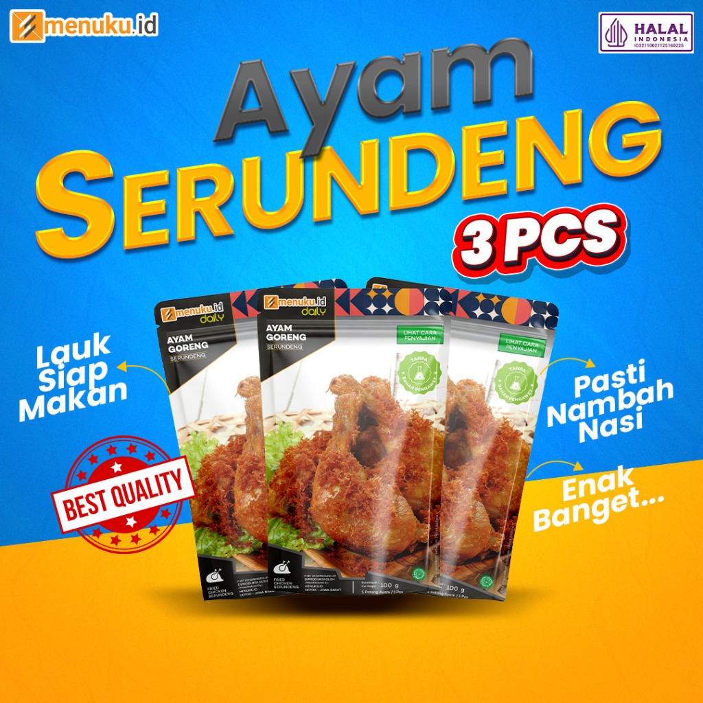 

MenukuDaily - Ayam Goreng Serundeng Instan | Makanan Siap Saji Praktis | Combo 3