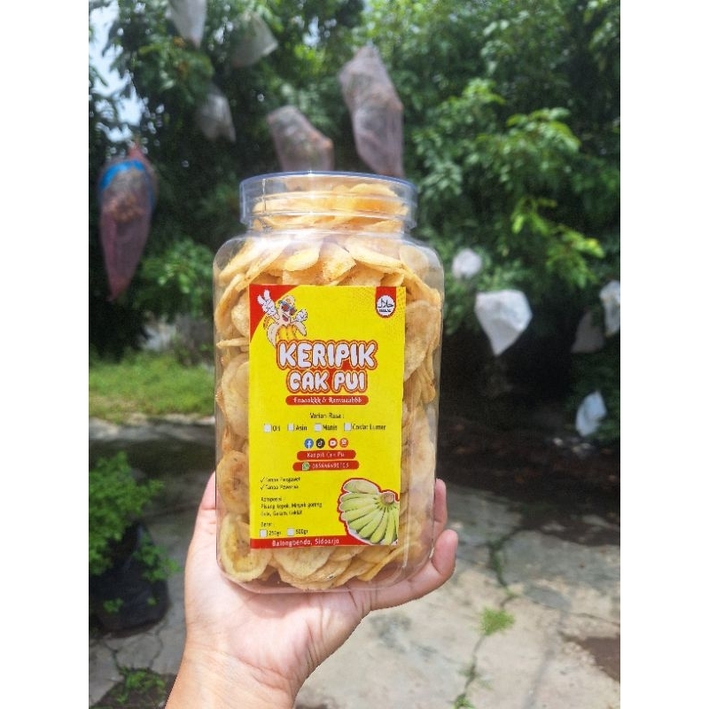 

Keripik Koin Manis Pisang kepok asli toples renyah banget