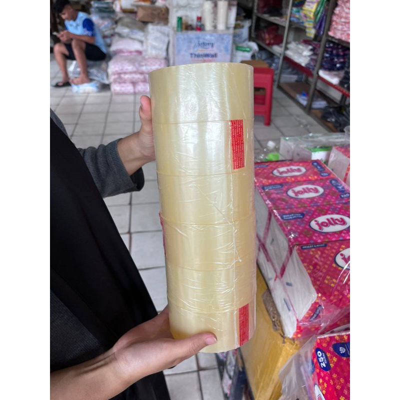 

Jual Big Royal ISOLASI/LAKBAN TRANSPARANT/ECER Lakban plakban bening besar super lengket 45mm