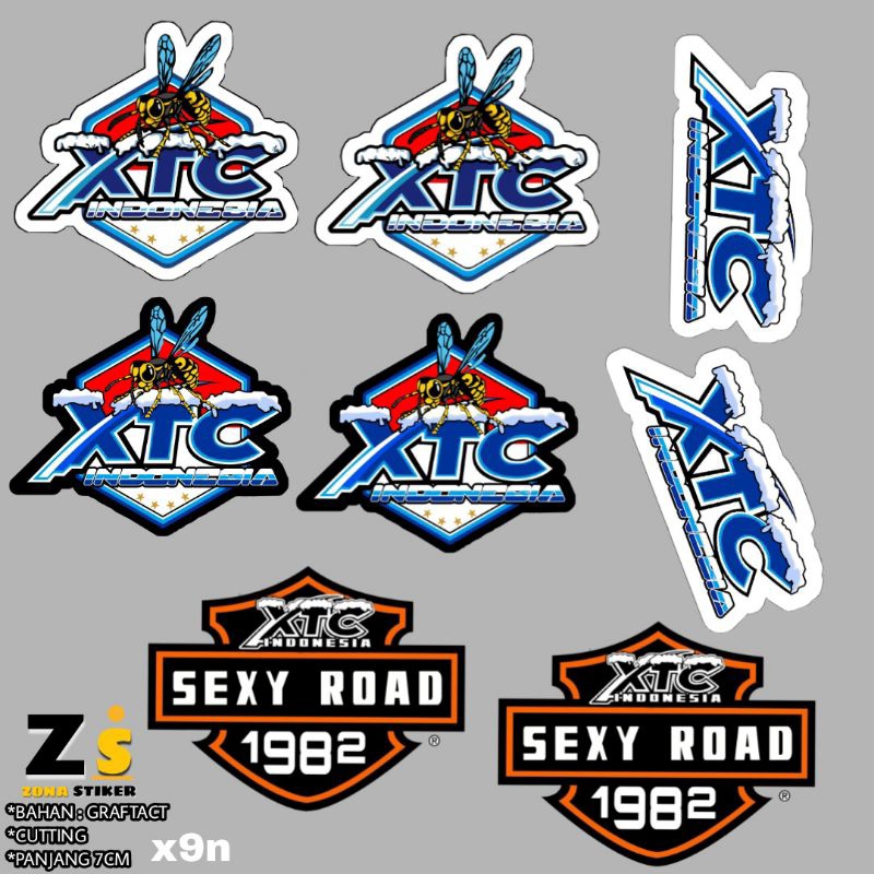 

Stiker xtc indo isi 8pcs type x8n
