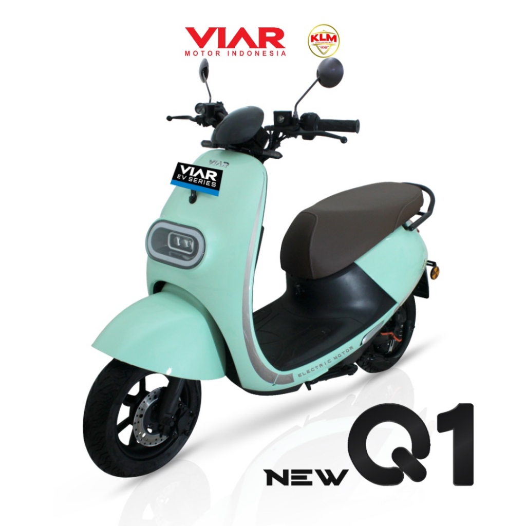 NEW Q1 L HIJAU TOSCA READY MOTOR LISTRIK DI PAKAI GRAB VIAR MEDAN Q1 HIJAU