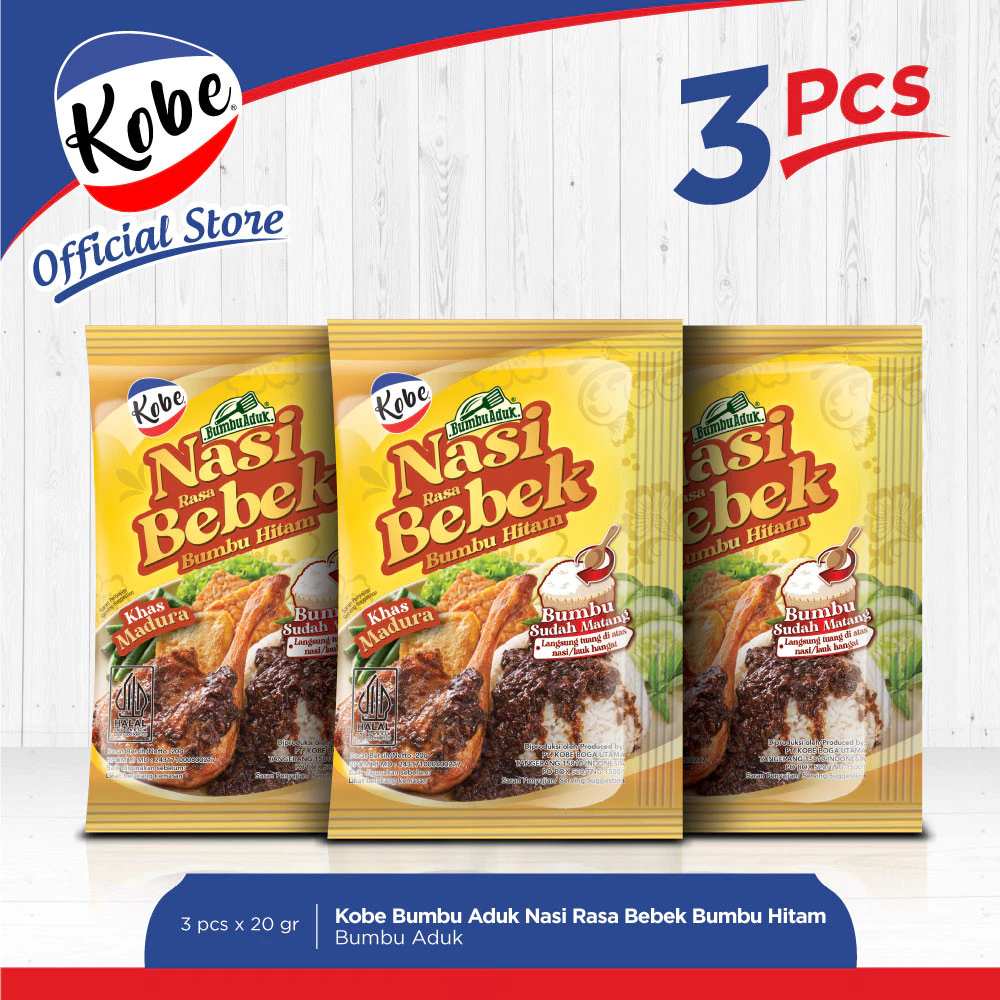 

Kobe Bumbu Nasi Bebek Bumbu Hitam 20gr x 3pcs