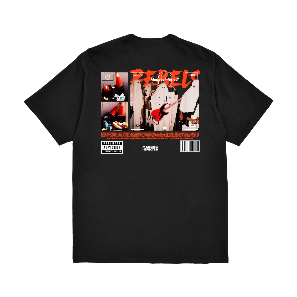 ORI Maddog Infected - Kaos - REBELS Black | Kaos Pria Wanita Unisex Hitam T-shirt Distro Official Ma