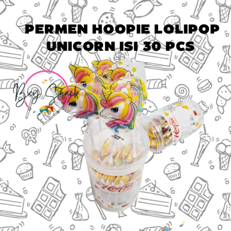 

PERMEN HOOPIE LOLIPOP UNICORN ISI 30 PCS