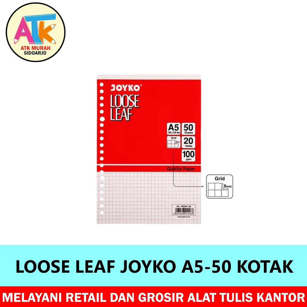

ISI BINDER - LOOSE LEAF JOYKO A5-50 KOTAK