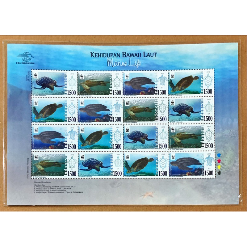 

(FA)PRANGKO INDONESIA 2010 FULL SHEET WWF KEHIDUPAN BAWAH LAUT. MNH.
