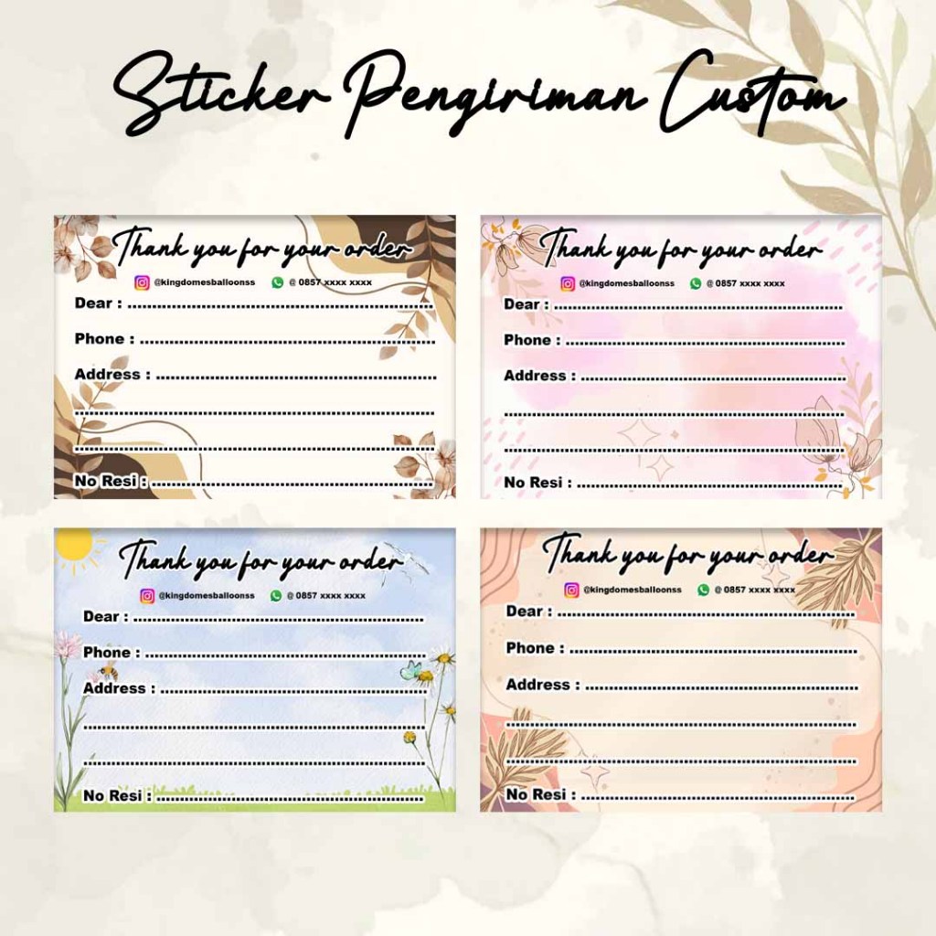 Label pengiriman / Sticker Pengiriman custom / Label Shipping / Label packing / Sticker pengiriman