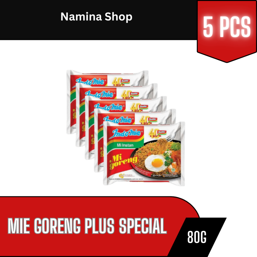 

INDOMIE MIE GORENG PLUS SPESIAL 80G - 5 PCS - BANDUNG