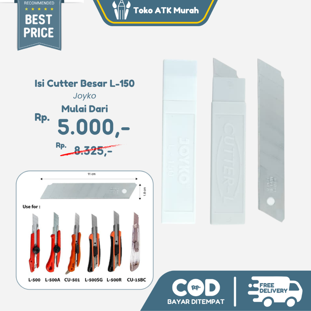

Isi Kater Besar L-150 Joyko / Refill Cutter Blade
