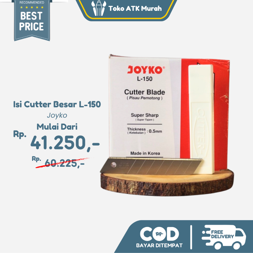 

1 BOX ( 12 Tube ) Isi Kater / Refill Cutter Blade Joyko Besar L-150