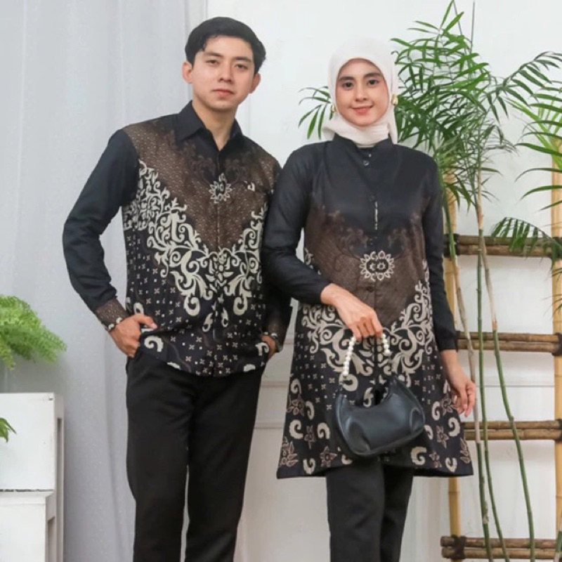 

Piscoklegit_ Batik Tunik Couple Modern Set Pakaian Couple Kemeja Batik Pria Baju Batik Couple Batik