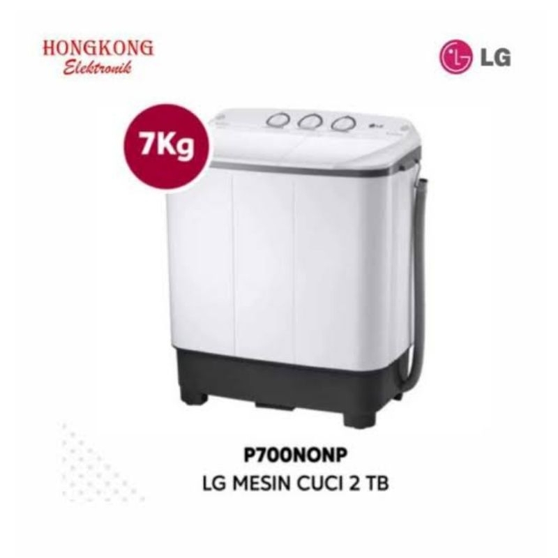 Mesin Cuci 2 Tabung LG 700NONP Low Watt Cuci dan Pengering 7 KG