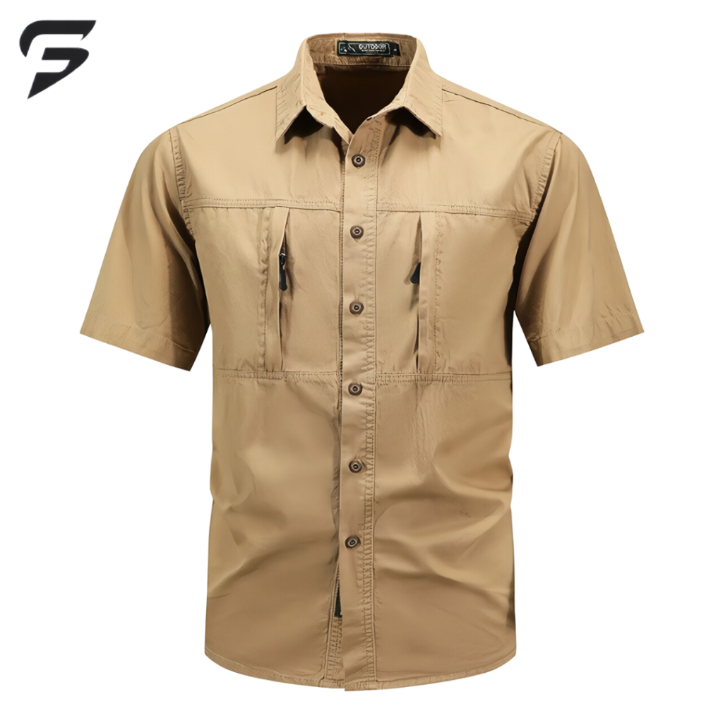 Kemeja Tactical Cream / Kemeja Tactical Pria / Kemeja Tactical Lengan Pendek / Kemeja Pria / Kemeja 