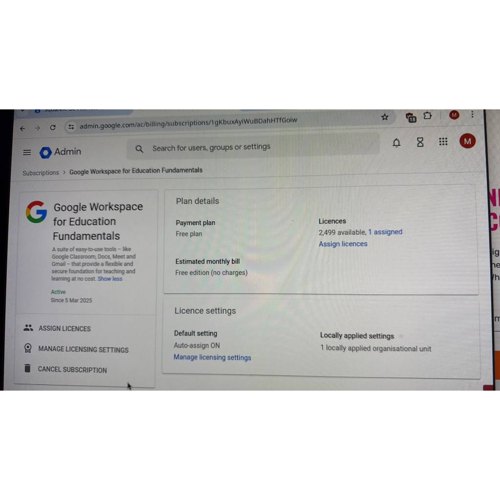 Akun Super Admin Gsuite EDU